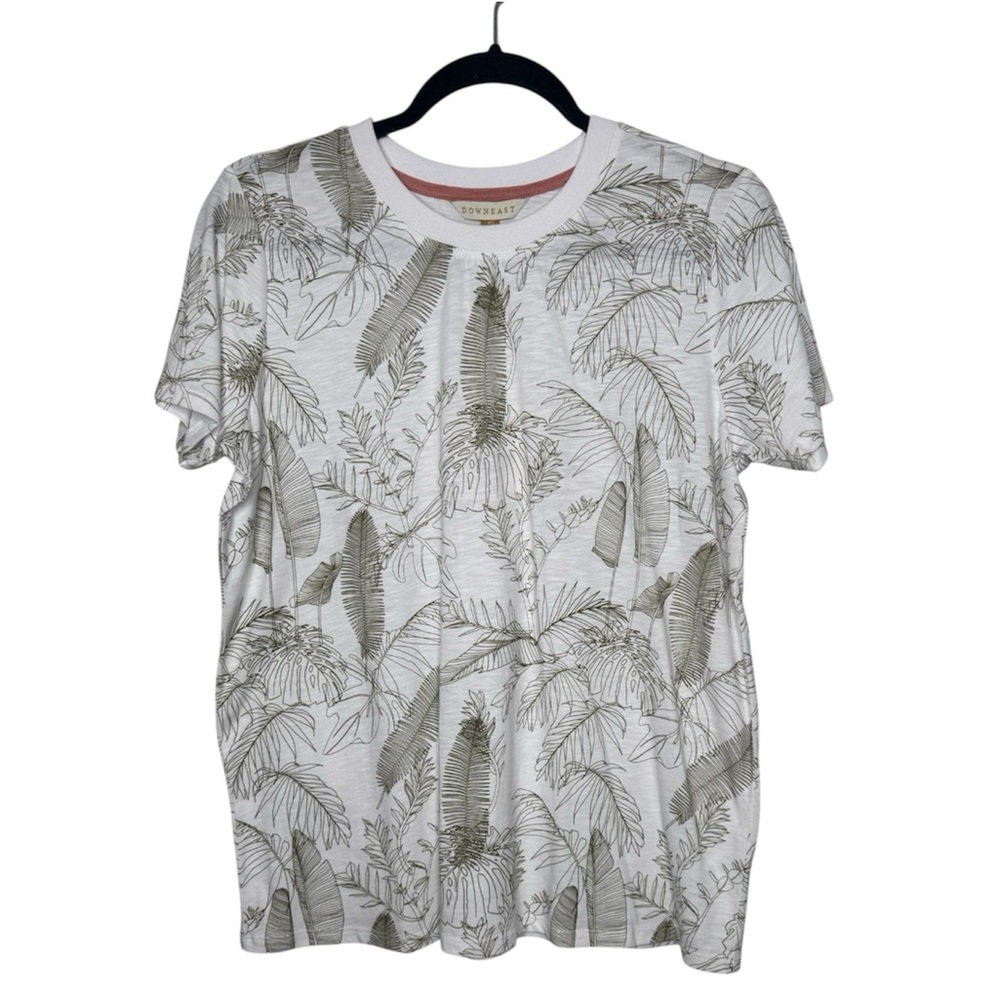 DownEast sketched tropical tee women's XS costal beach boho resort western